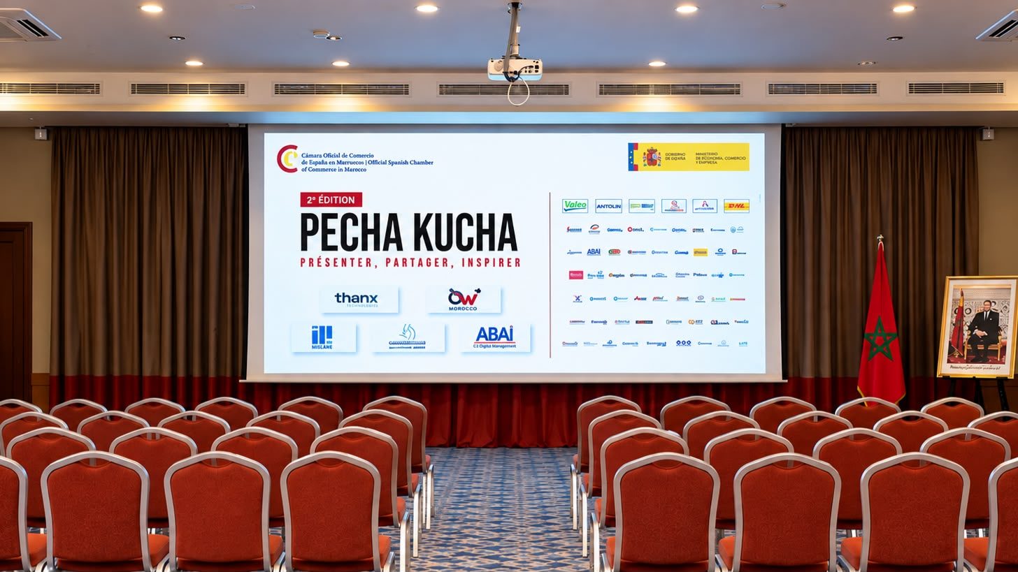 Sala de la 2.ª edición del Pecha Kucha, Tánger